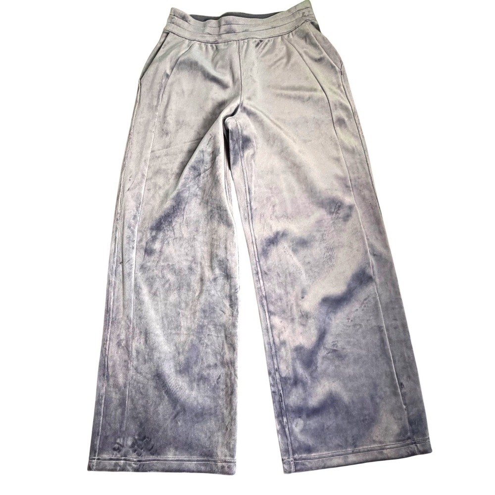Lululemon Velour Wide Leg Lounge Pants Purple Gray LW5GVAS Size M 29 Inseam